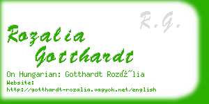 rozalia gotthardt business card